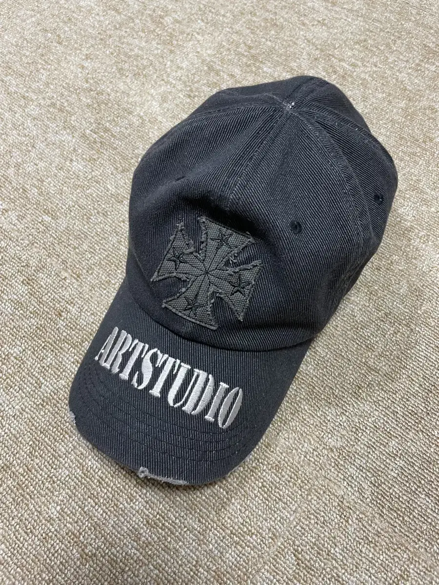 (L, 초판) ETCE Cross Destroyed Cap (black)